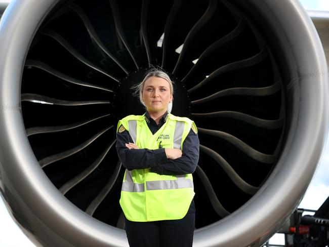 ABF Superintendent Kelly-Anne Parish at Melbourne Airport. Picture: David Caird