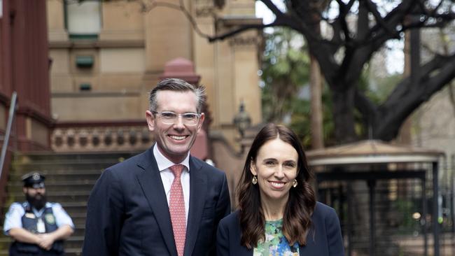 Ms Ardern visited NSW parliament during her visit to Australia last year and met with Premier Dominic Perrottet. Picture: NCA NewsWire / Nikki Short