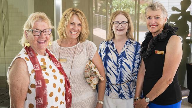 At the International Women's Day lunch are (from left) Libby Kelly, Diana Bryant, Angela Kelly and Barb Grey hosted by Zonta Club of Toowoomba at Picnic Point, Friday, March 3, 2023. Picture: Kevin Farmer