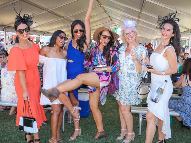 Kristy Applford, rebecca Buaganza, Jessica Leung, Alice Green , Leticia Bassler and Amanda Bassler  at the Great Northern Darwin Cup at Darwin Turf ClubPicture: Glenn Campbell