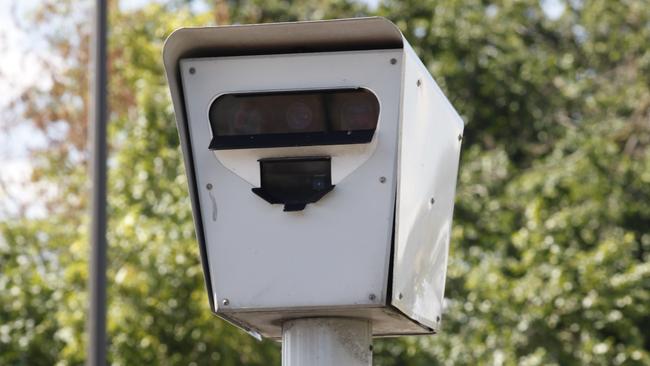 SAPOL fixed speed and red light camera on the corner of King William St and Sir Edwin Smith Ave, North Adelaide.