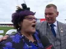 Matt Chapman apologises to part-owner Debbie Kepitis after Winx’s win.