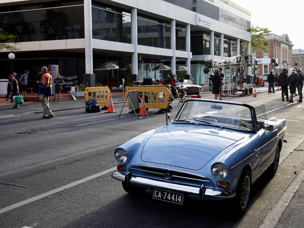 A 1970s-era car in Pirie St, Adelaide. Picture: AAP/Mike Burton