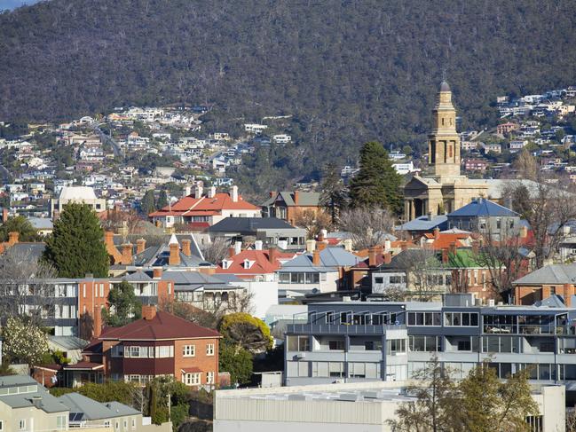 St Georges Church spire and Battery Point . Generic / file / Hobart waterfront. Picture: RICHARD JUPE