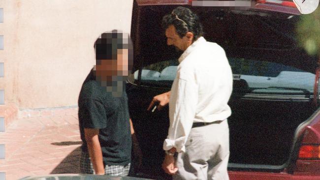 Detective John Schulz questions a suspected drug dealer. Picture: Supplied