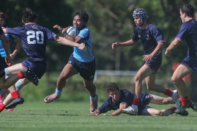 TAS First XV rugby action between St Columban's and Canterbury on Saturday, May 24, 2025. Picture Stephen Archer.