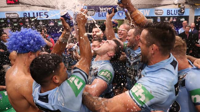 Angus Crichton is actually belting out a tune in this picture. (Brett Costello)