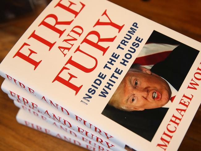 Fire and Fury has shot to the top of US book charts after it was released early as Trump’s lawyers tried to stop the publication. Picture: Justin Sullivan/Getty Images