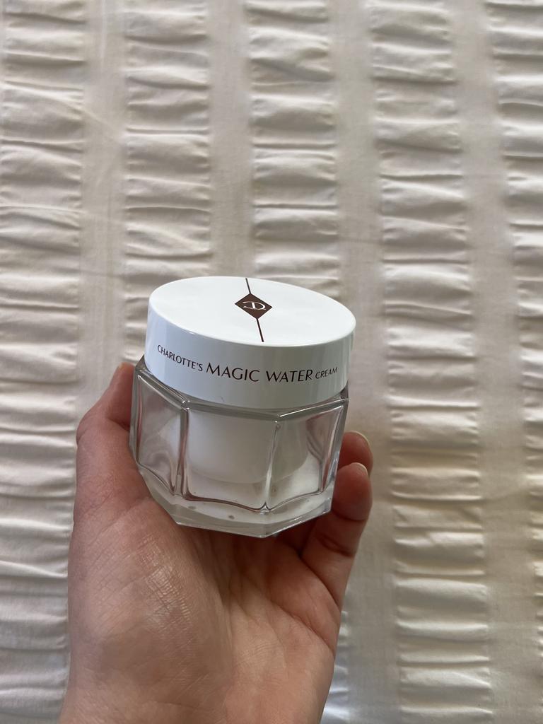 The Charlotte Tilbury Magic Water Cream is a lighter version of the iconic Magic Cream. Picture: Marina Tatas/Supplied