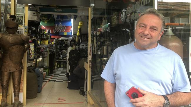 Surplus City owner Eric Vozzo at his Church St business.