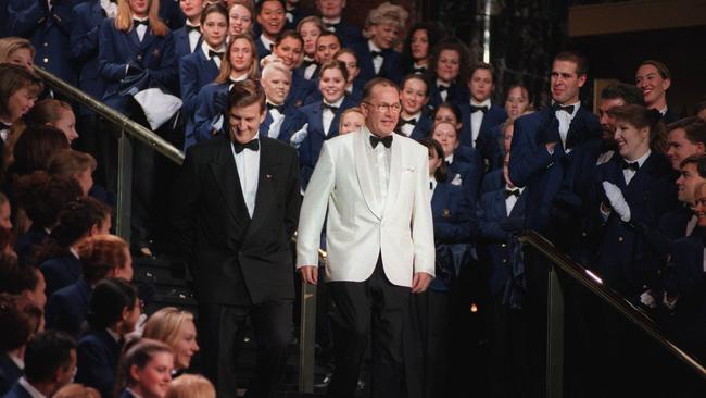 Jeff Kennett and Lloyd Williams attend the opening celebrations.