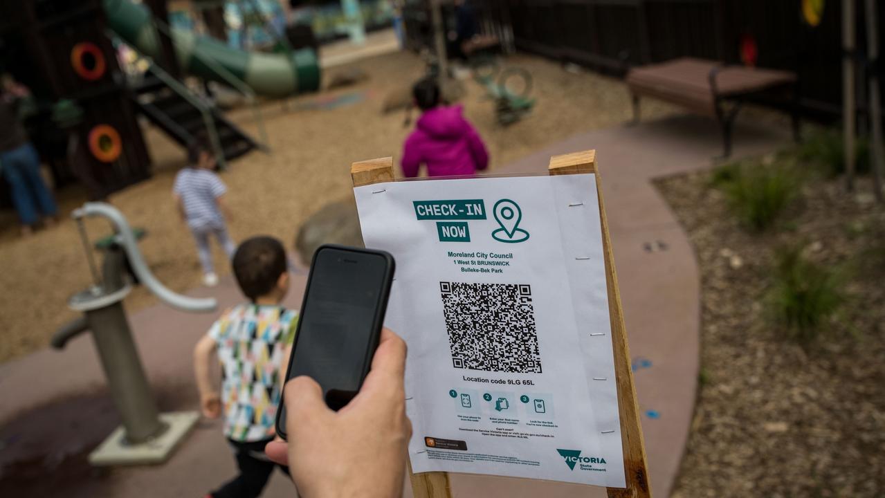 Parents must now check in at Melbourne playgrounds. Picture: Darrian Traynor/Getty Images