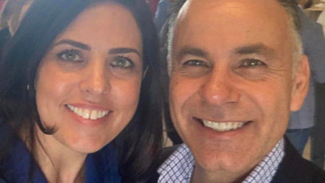 Moira Deeming and former Victorian Liberal leader John Pesutto pose for a selfie in 2023. Picture: Facebook