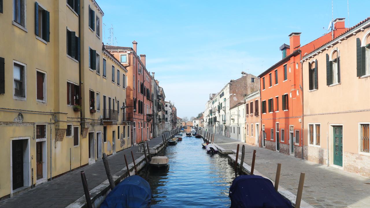 Venice was completely devoid of tourists in March. (Photo by Marco Di Lauro/Getty Images)