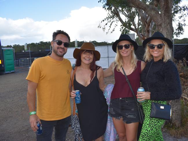 Gonzi Escubar, Carlie Veal, Shell Evans and Krystel Joyce at Bluesfest Day 2, April 15, 2022. Picture: Liana Walker