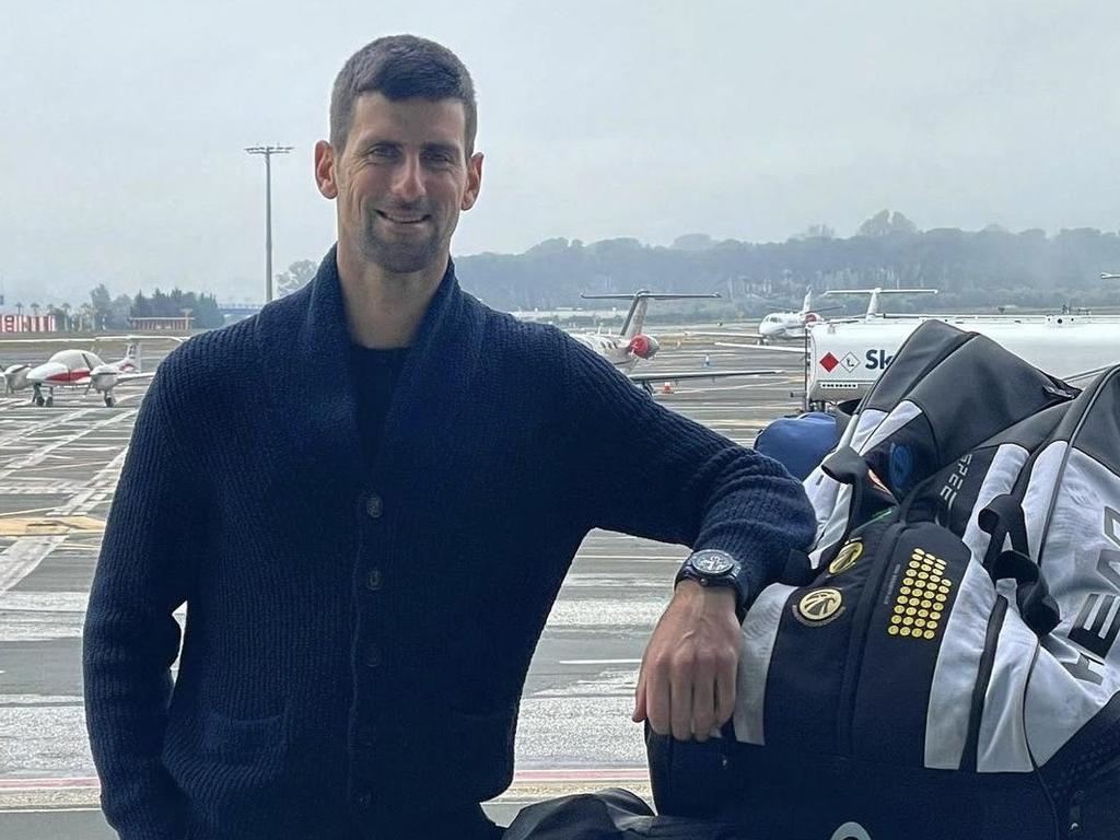 An Instagram image posted by Novak Djokovic to announce he is heading Down Under. Picture : Instagram