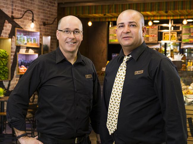 Top Juice general manager Barry Barber is pictured with founder and director Ali Sawan.