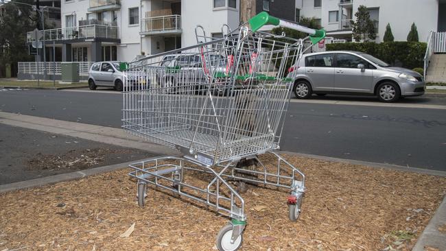 The council threatened to impound trolleys straight away. Picture: Steve Christou