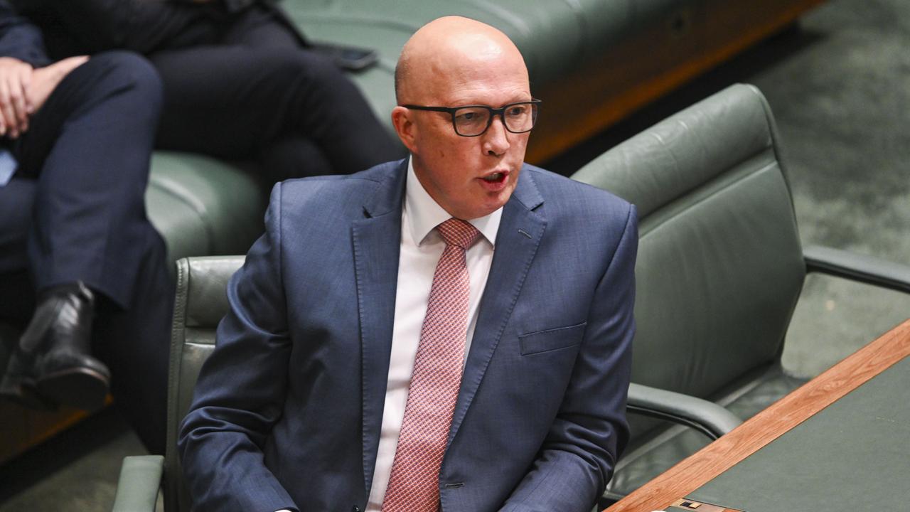 Mr Dutton is calling for the heads of two ministers. Picture: NCA NewsWire / Martin Ollman