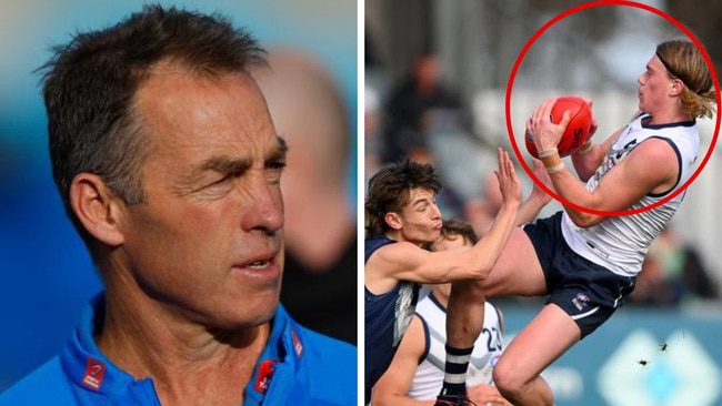 Alastair Clarkson and likely No. 1 AFL draft pick Harley Reid. Photos: Getty Images