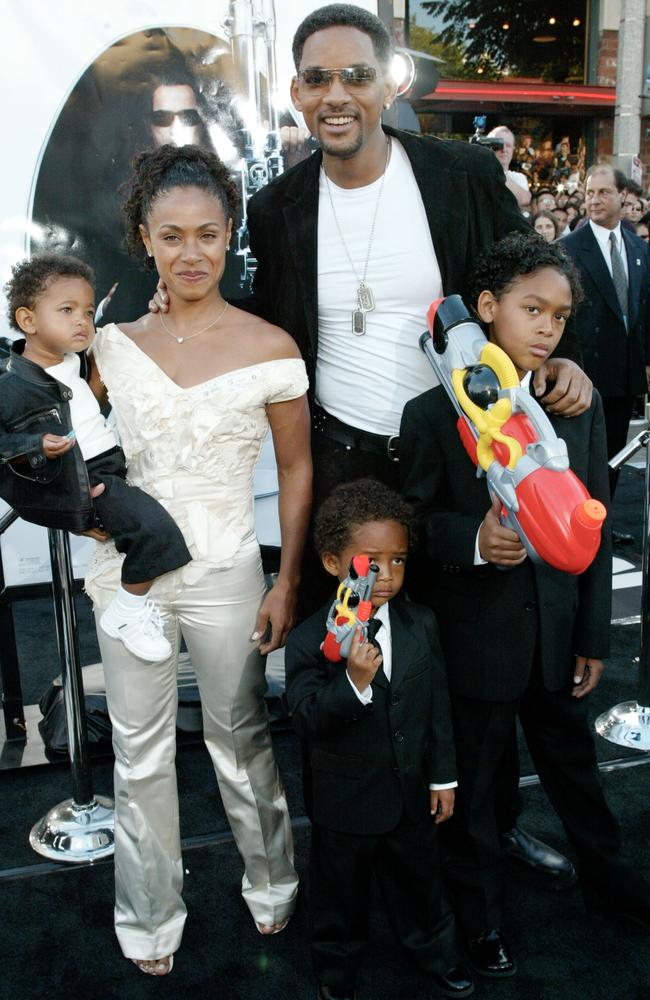 The family at the <i>Men In Black 2</i> premiere in 2002. Picture: Frederick M. Brown/Getty Images