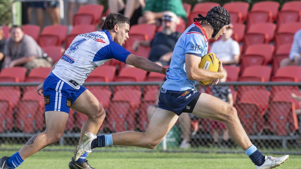 Luke Rouland in action for the Clydesdales during a trial game. Picture: Nev Madsen.