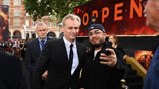 Director Christopher Nolan attends the UK premiere of Oppenheimer.