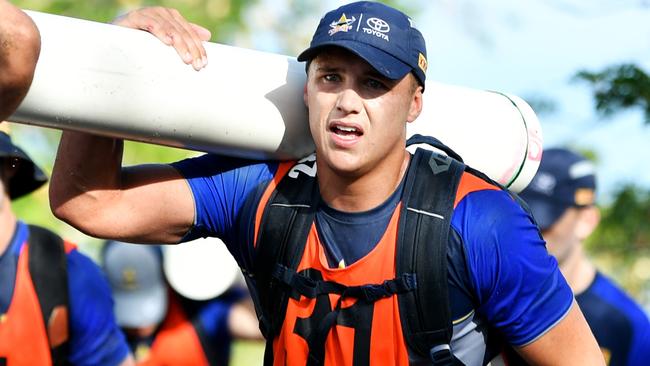 NRL; North Queensland Cowboys complete an SAS style training exercise on Castle Hill. Scott Drinkwater . Picture: Alix Sweeney