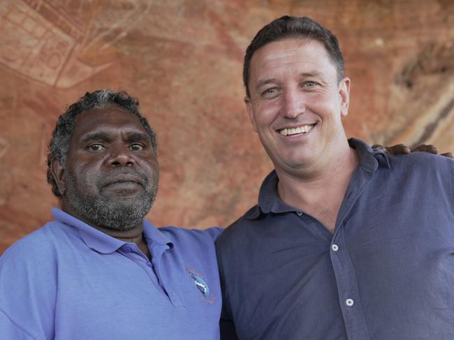 Sky News North Australia correspondent Matt Cunningham with Constantine Mamarika in his doco The Voice: Australia Decides. Picture: Sky News
