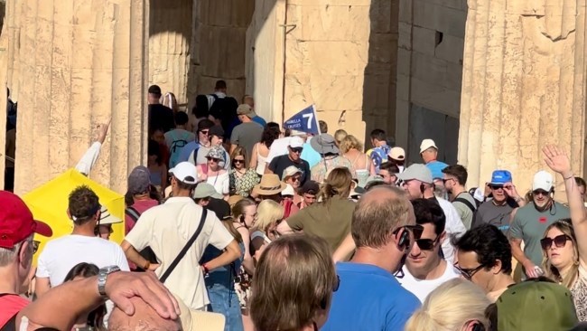 Crowds at the Acropolis. Photo: Des Houghton.