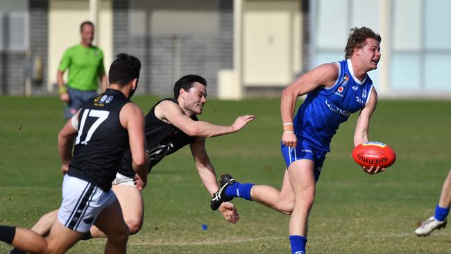 St Peter's Old Collegians captain James Duncan led his side to its first win of the year on Saturday. Picture: AAP Image/Keryn Stevens