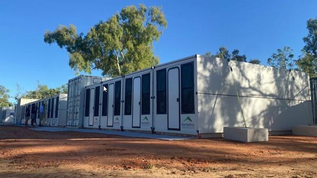 QRA deputy state recovery coordinator Mike Wassing said the Humanihuts - which arrived at Bloomfield on Monday night - could be configured to accommodate from 64 to 240 people. Picture: Supplied