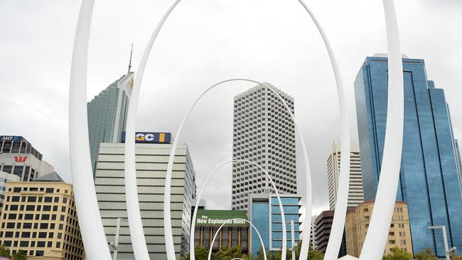 Elizabeth Quay in the centre of Perth.