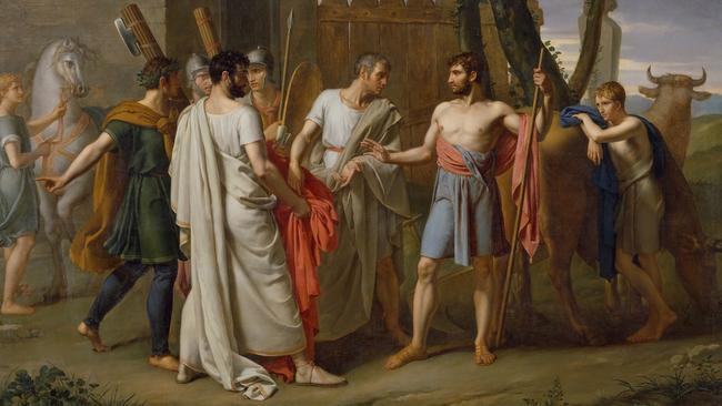 Cincinnatus Leaves The Plough To Dictate Laws To Rome, 1806, by Juan Antonio Ribera.