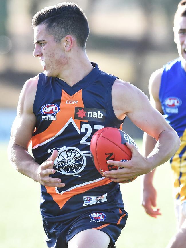 Ned Gentile in action for Calder Cannons.