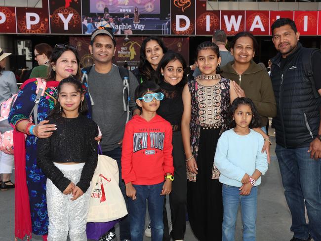 Diwali performers with their families Picture: Brendan Beckett