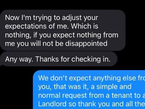 ‘Zero concern’: Sydney landlord’s insane texts