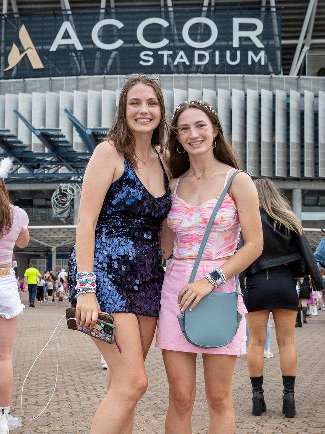 SYDNEY, AUSTRALIA - Daily Telegraph Photos February 26, 2024: Michelle and Louise at Taylor Swift's The Eras Tour concert held at Accor Stadium in Sydney. Picture: Christian Gilles