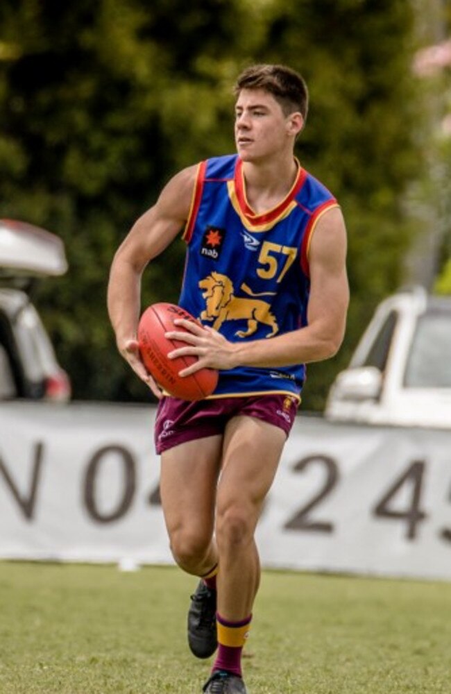 Tristen Meekin trains with teBrisbane Lions Academy.