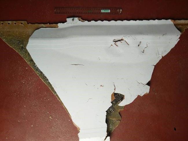 The underside of the suspected plane part