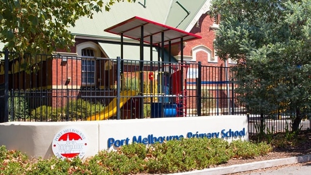 Port Melbourne Primary School parents are at loggerheads with the state government over a new school being built in Fishermans Bend. Picture: Port Melbourne Primary