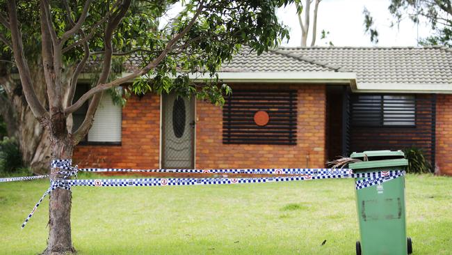 The house in Redwood Street in Toowoomba where a teenage boy stabbed his mother and sister. Picture: Tara Croser