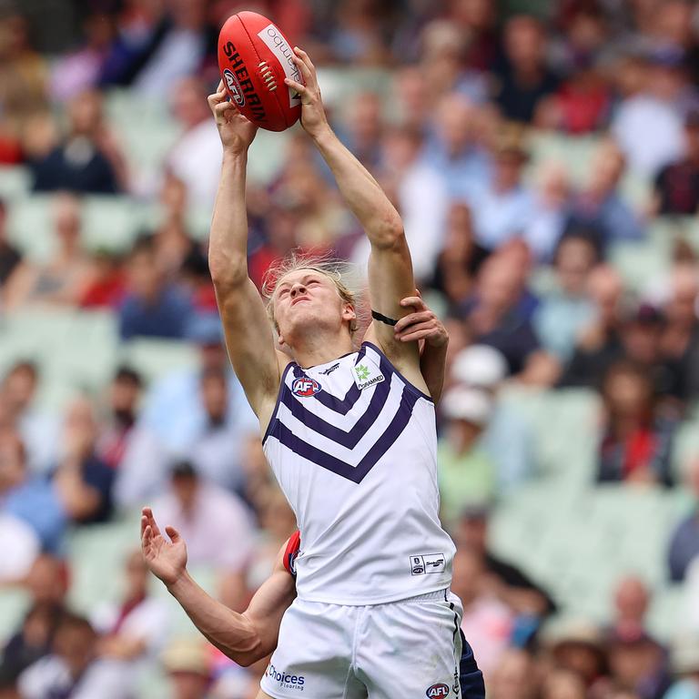 Hayden Young of the Dockers just needs some luck with injury to show what he is capable of: Picture: Michael Klein