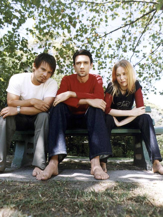 Something For Kate in 2001, with Paul Dempsey in centre. Picture: archive