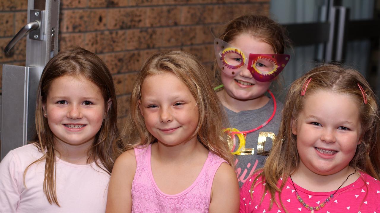 Harley and Namaaha Kohler, Angela Foster and Aimee McAskill at Stanthorpe Blue Light Disco on Friday, March 24.