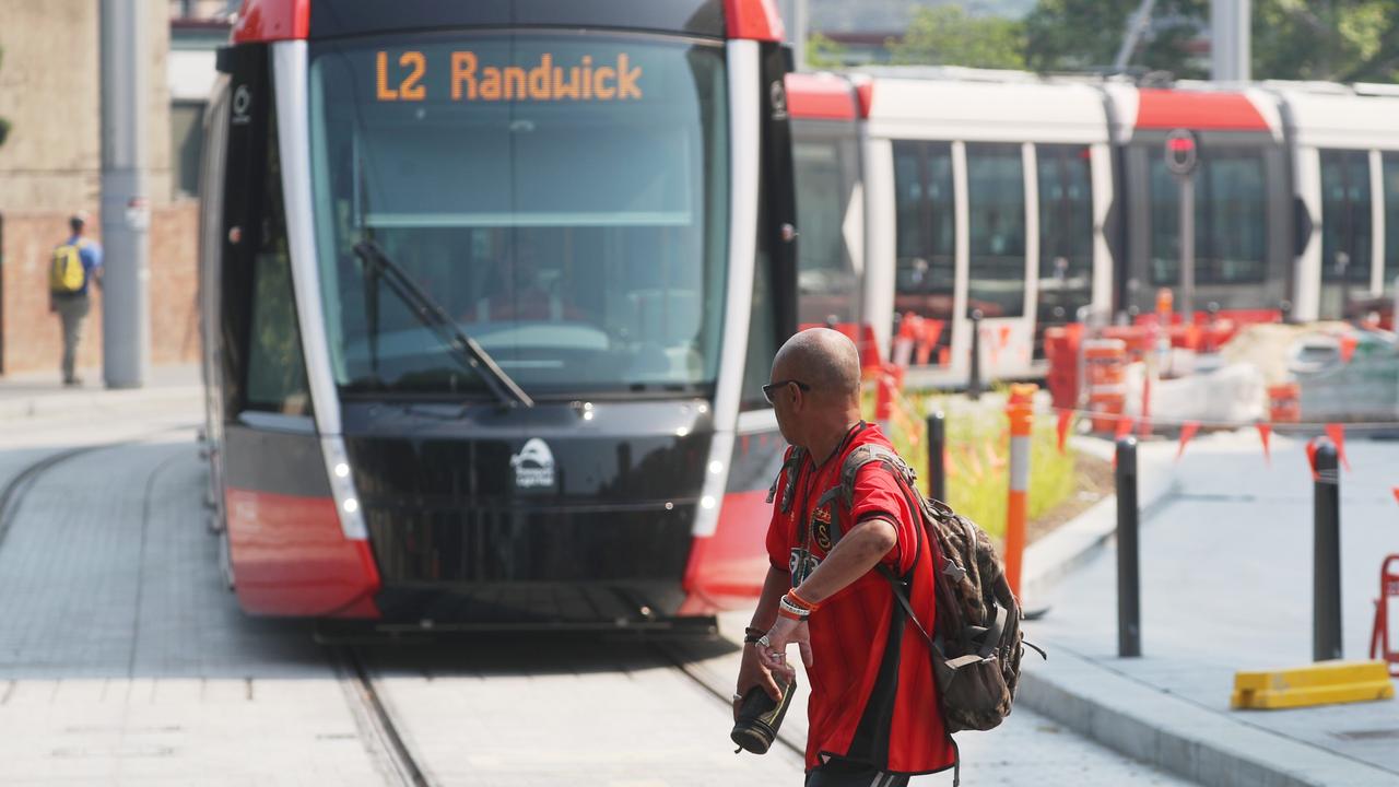 Transport for NSW says it has noticed a ‘high degree of people’ are unaware of trams approaching them. Picture John Grainger