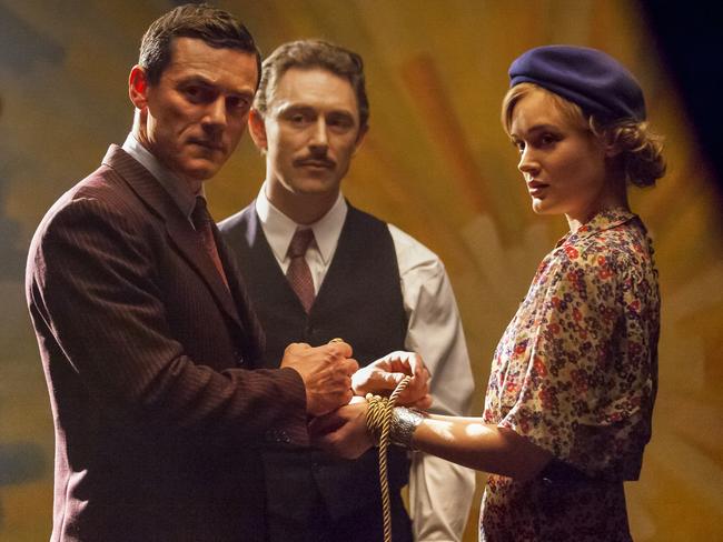 Luke Evans (left) plays Wonder Woman’s creator in Professor Marston and the Wonder Women.