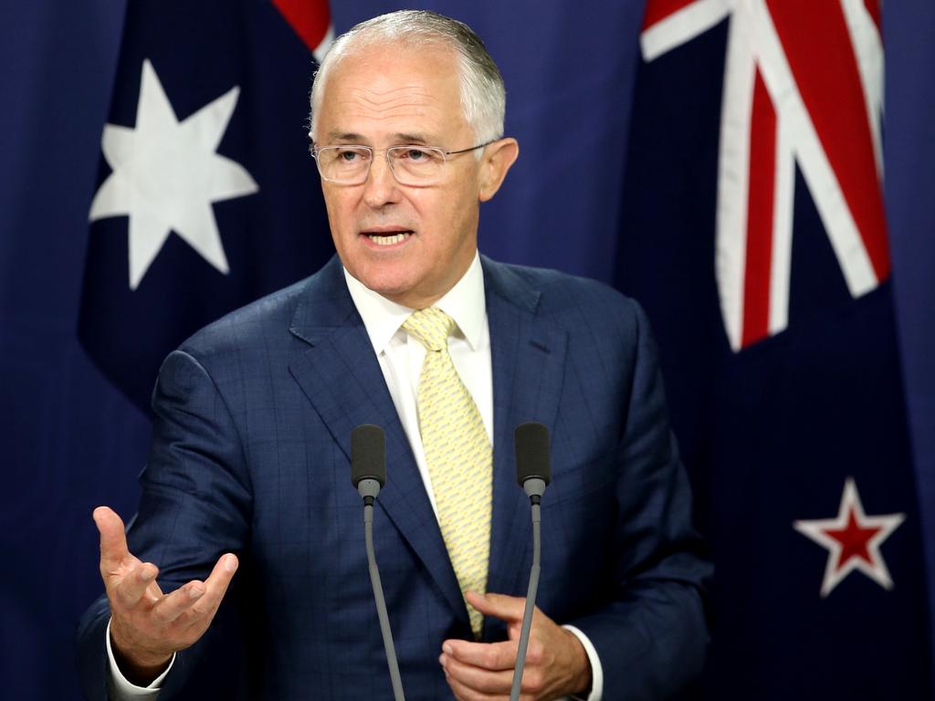 Australian Prime Minister Malcolm Turnbull is pictured as he holds a press conference in Sydney. Picture: Stephen Cooper