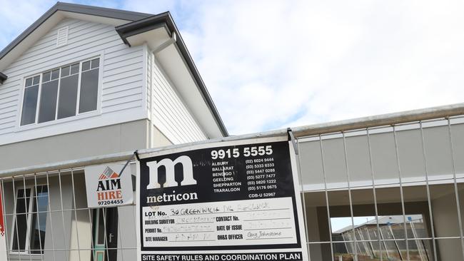 Metricon started construction on 5969 homes across the country in the past year, making it Australia’s biggest home builder for the seventh year in a row. Picture: David Caird