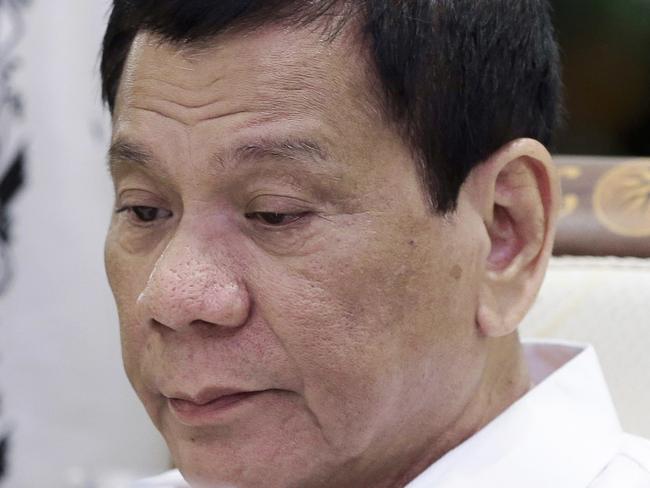 Philippine President Rodrigo Duterte has boasted about personally killing criminals. Picture AP